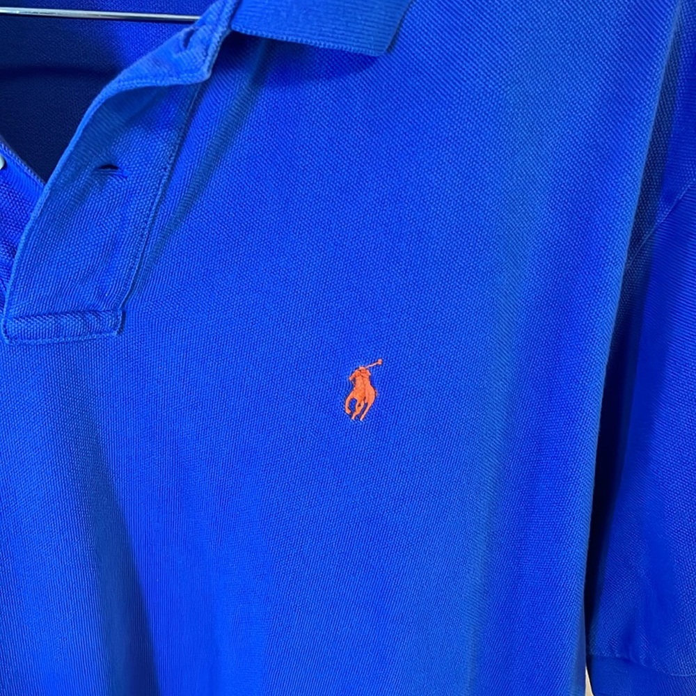 Men’s polo, Ralph, Lauren XL 2 button golf polo orange horse - Picture 2 of 6